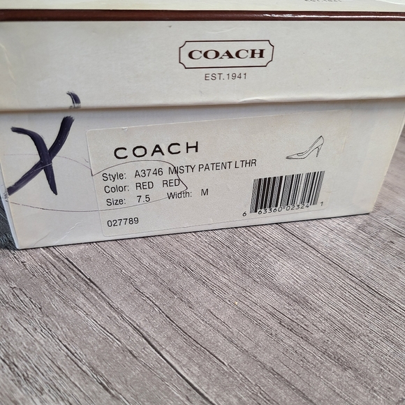 Coach Misty Patent Leather vintage 3½" heels Red - Picture 15 of 16